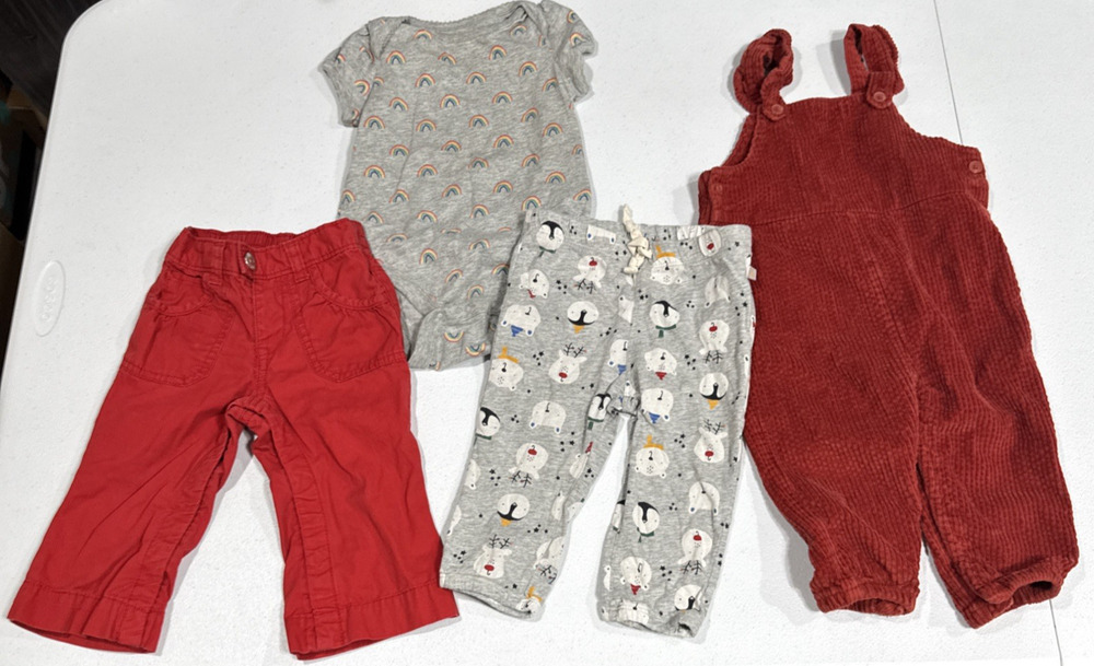 Girls Clothes Size 12-18M Sleeveless Jumper, Bodysuit, Pjs bottom, Pants Casual